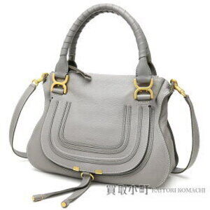 Chloe Marcie Handbag Grain Calfskin Cashmere Grey Bag Crossbody